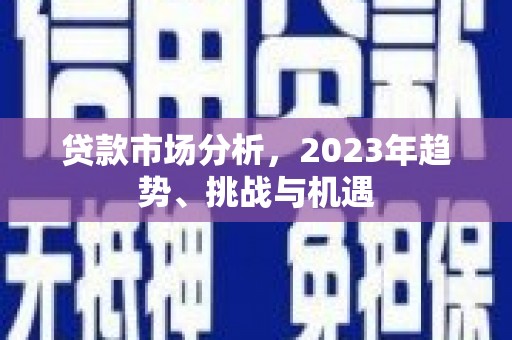 芗城贷款市场分析，2023年趋势、挑战与机遇