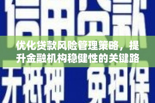 芗城优化贷款风险管理策略，提升金融机构稳健性的关键路径