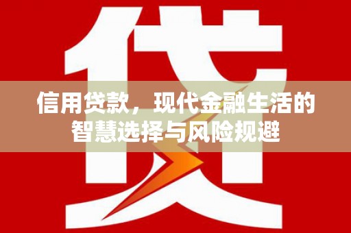 芗城信用贷款，现代金融生活的智慧选择与风险规避