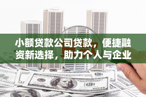 芗城小额贷款公司贷款，便捷融资新选择，助力个人与企业成长