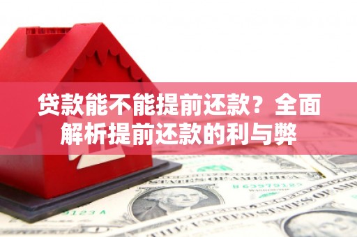 芗城贷款能不能提前还款？全面解析提前还款的利与弊