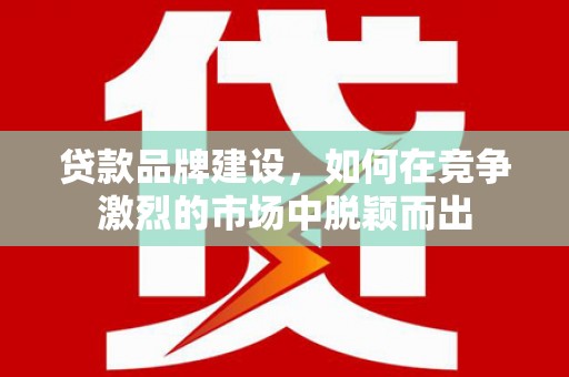 芗城贷款品牌建设，如何在竞争激烈的市场中脱颖而出