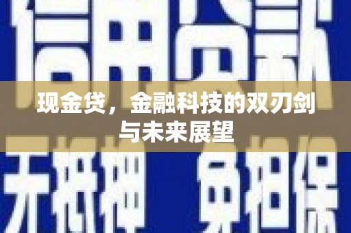 芗城现金贷，金融科技的双刃剑与未来展望