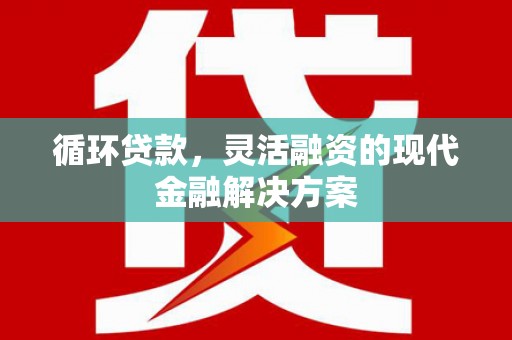 芗城循环贷款，灵活融资的现代金融解决方案