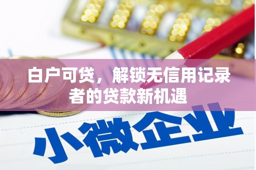 芗城白户可贷，解锁无信用记录者的贷款新机遇
