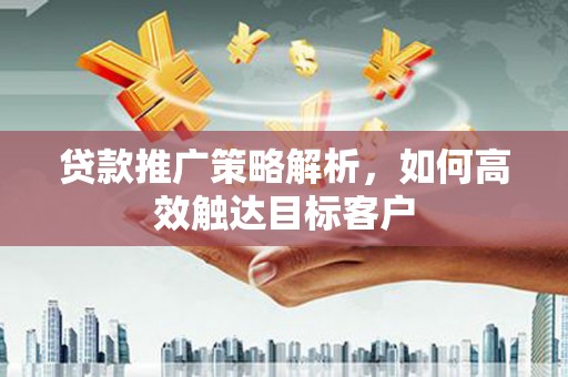 芗城贷款推广策略解析，如何高效触达目标客户