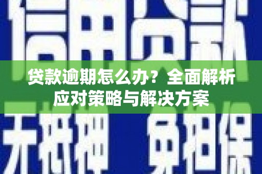 芗城贷款逾期怎么办？全面解析应对策略与解决方案