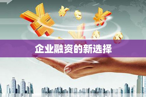 芗城企业融资的新选择