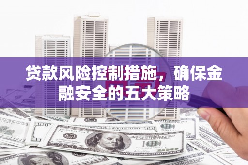 芗城贷款风险控制措施，确保金融安全的五大策略