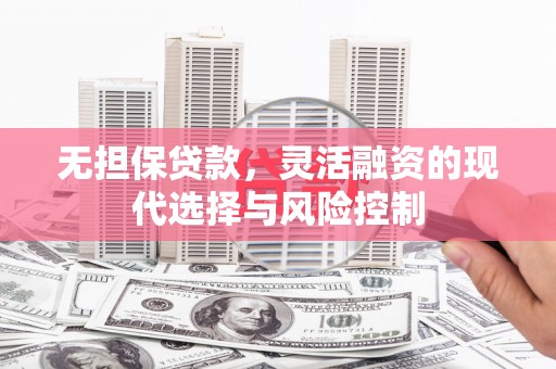 芗城无担保贷款，灵活融资的现代选择与风险控制
