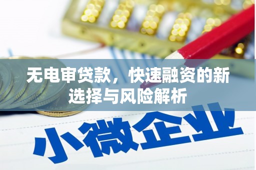 芗城无电审贷款，快速融资的新选择与风险解析