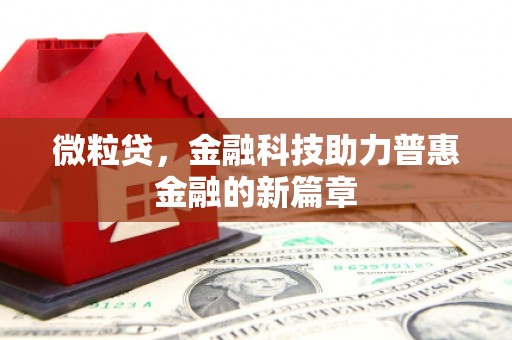 芗城微粒贷，金融科技助力普惠金融的新篇章