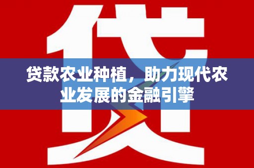 芗城贷款农业种植，助力现代农业发展的金融引擎