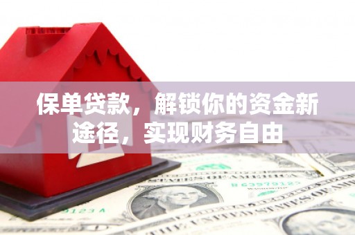 芗城保单贷款，解锁你的资金新途径，实现财务自由