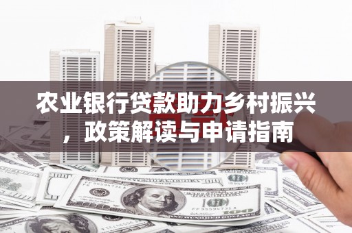 芗城农业银行贷款助力乡村振兴，政策解读与申请指南