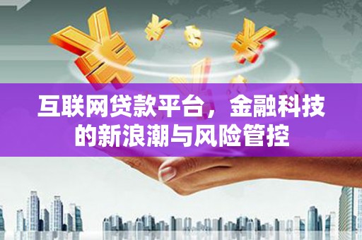 芗城互联网贷款平台，金融科技的新浪潮与风险管控